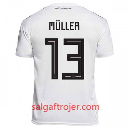 Tyskland Fodboldtrøjer Muller 13 Hjemmebanesæt VM 2018 Tyskland Fodboldtrøjer Muller 13 Hjemmebanesæt VM 2018